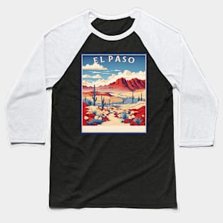 El Paso Texas United States of America Tourism Vintage Poster Baseball T-Shirt